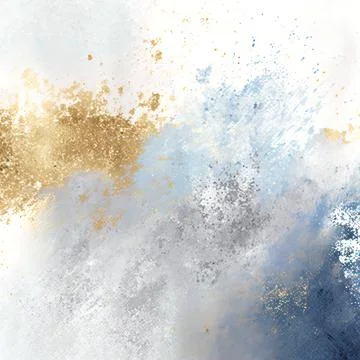 Luxury blue gold and white silver metal paint splatter Stock Illustration