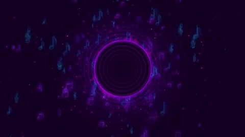 Luxury blue music note music bar line particles trail space. magical stardust Stock Footage 315419476