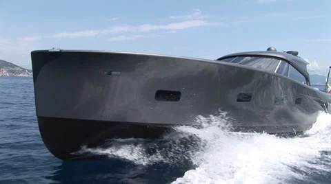 Luxury boat navigating Stock Footage 37746605