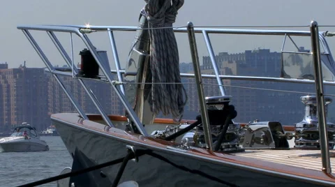 Luxury Boat Prow Stock Footage 40723948