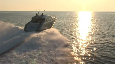 Luxury boat sailing Stock Footage 36773316