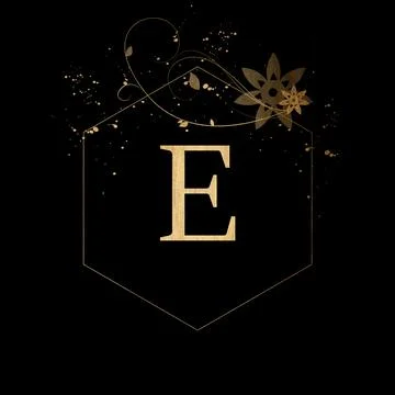Luxury Boutique Letter E Monogram Logo, Vintage Golden Letter With Elegant .. Illustrazione stock
