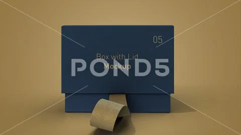 Luxury Box with Lid Mockup PSDテンプレート
