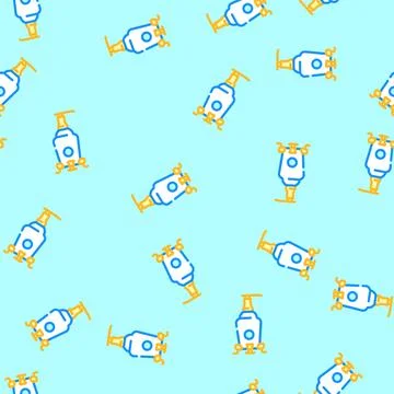 Luxury branded soap bottle vector seamless pattern Ilustración de archivo