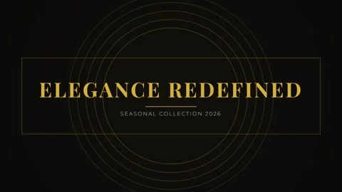 Luxury Branding Background: Elegant Typography Display of 'Elegance Redefined Stock-Footage 336805253