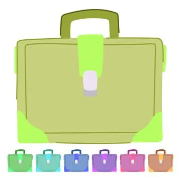 Luxury briefcase leather vector cartoon graphic イラスト素材