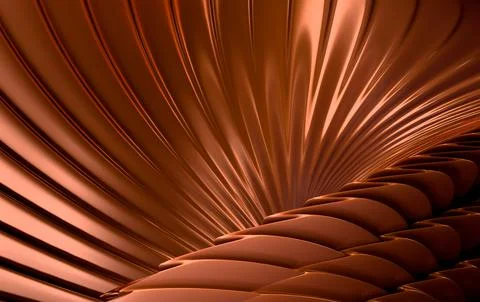 Luxury Bronze Wave Pattern Design Stock Illustration