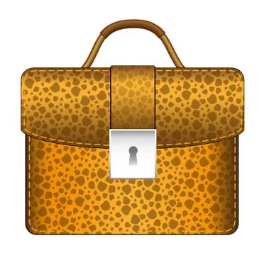 Luxury brown briefcase Stock Illustration