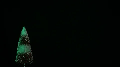 Luxury candy cane Christmas tree- wide rotating left green 4k Stock Footage 98175671