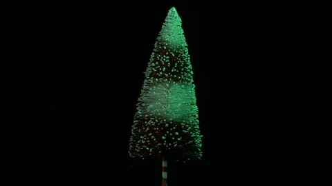 Luxury candy cane Christmas tree decoration- rotating centre- green 4k Stock Footage 98177591