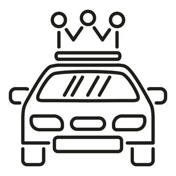 Luxury car with crown representing premium vip service Stock Illustration