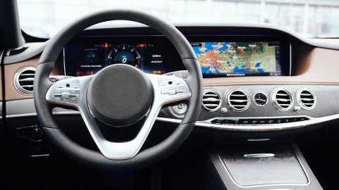 Luxury car Interior Fotos Stock