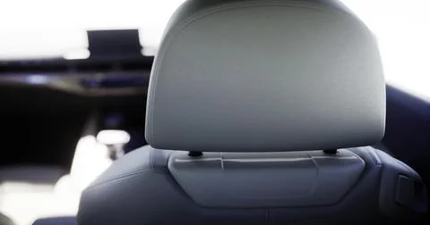 Luxury car interior showcasing headrest design for passenger comfort and styl Stock Illustration