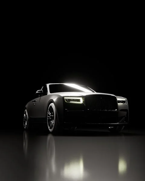 Luxury car silhouette on dark background	 Vídeo Stock 329054972