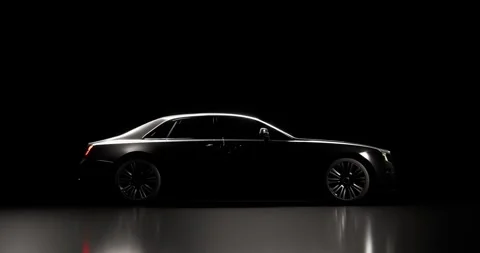 Luxury car silhouette on dark background	 Vídeos de archivo 329054978