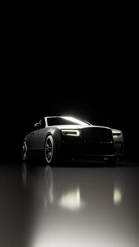 Luxury car silhouette on dark background	 Vídeos de archivo 329054985