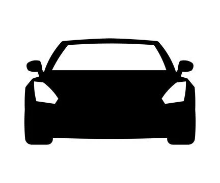 Luxury Car Silhouette Vector Premium Sports Vehicle Black Icon Stock Illustration