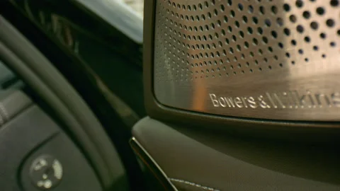 Luxury car speaker macro Stock Footage 170814233