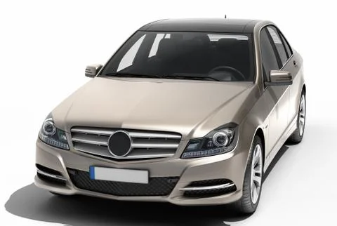 Luxury car in the studio Stock Illustration