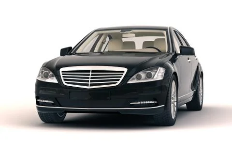 Luxury car in the studio Stock Illustration