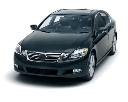 Luxury car in the studio Stock Illustration