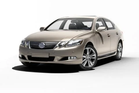 Luxury car in the studio Illustrazione stock