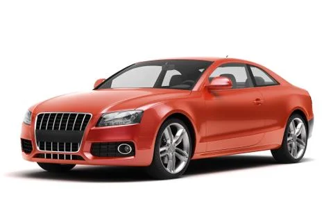 Luxury car in the studio Stock Illustration