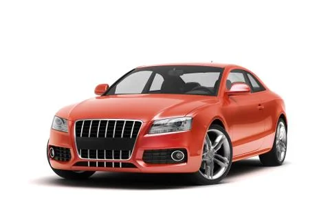 Luxury car in the studio Stock Illustration