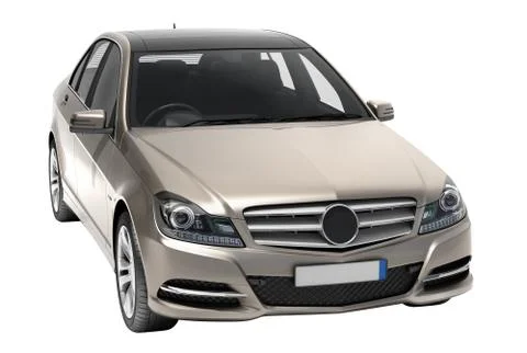 Luxury car in the studio Stock Illustration