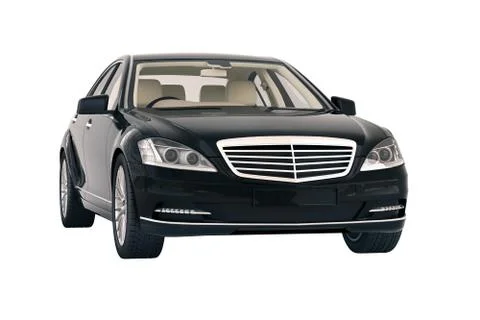 Luxury car in the studio Stock Illustration