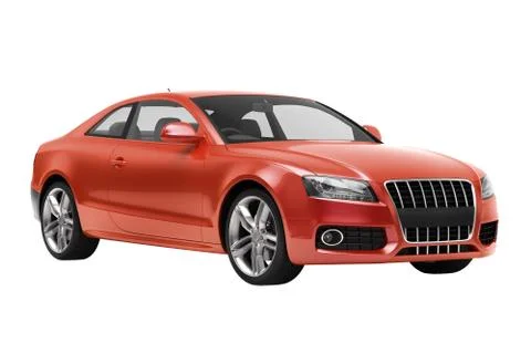 Luxury car in the studio Stock Illustration