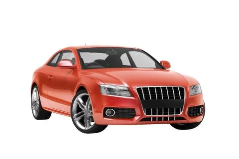 Luxury car in the studio Stock Illustration