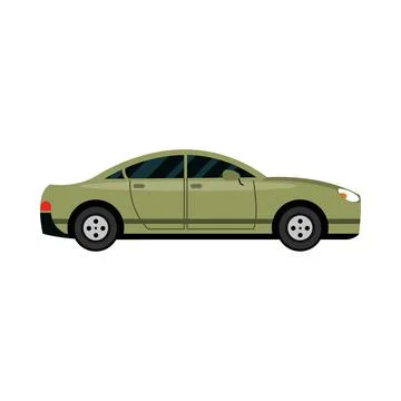 Luxury car transport vehicle side view, car icon vector Stock Illustration