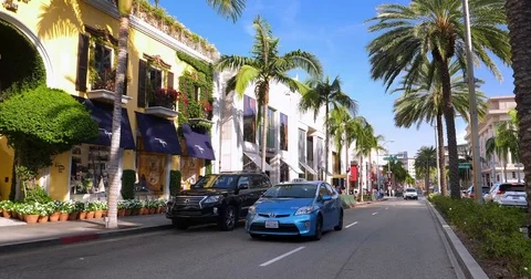 Beverly Hills CA USA, People On Rodeo Drive Walking In Front Of Louis  Vuitton High End Store Free Stock Video Footage Download Clips