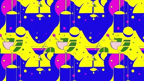 Luxury celebration seamless pattern — Horizontal Motion Video stock 308250756