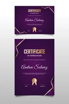 Luxury Certificate Template Design Stock Illustration