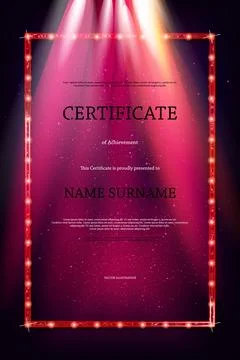 Luxury certificate template Stock Illustration