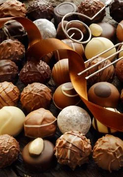 Luxury chocolate background Stock Photos
