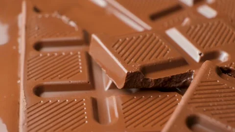 Luxury Chocolate Texture with Chocolate Pieces in Melted Chocolate Stock Footage 344865763