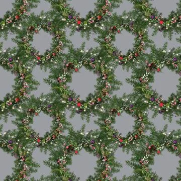 Luxury Christmas seamless pattern Stock Illustration