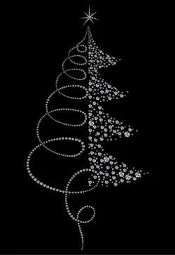 Luxury christmas tree Stock Illustration