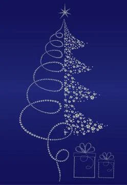 Luxury christmas tree Stock Illustration