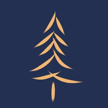 A Luxury christmas tree vector design. Christmas tree, snowflake, firework .. Stock Illustration