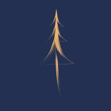 A Luxury christmas tree vector design. Christmas tree, snowflake, firework .. Stock Illustration
