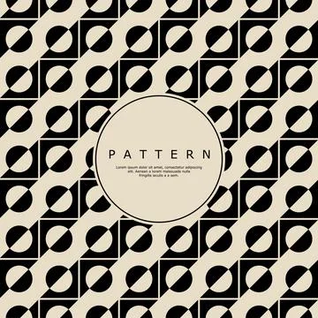 Luxury circle halftone abstract pattern vector. Round and square pattern design. Illustrazione stock
