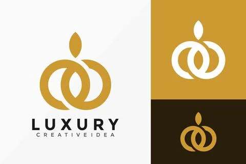 Luxury Circle Infinity Logo Vector Design. Abstract emblem, designs concept,  Stock Illustration