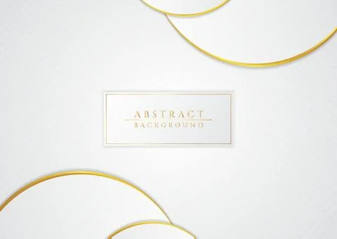 Luxury circle shape overlap layer design white background and pattern style Illustrazione stock