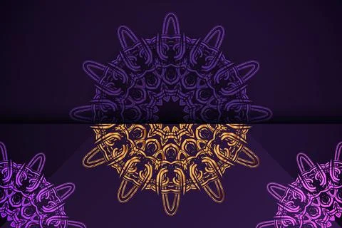 Luxury Circular Mandala Artwork With Interlocking Golden Architectural Motifs Illustration