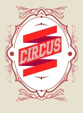 Luxury circus frame Stock Illustration