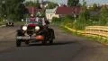 Luxury classic cabriolet cars Chrysler 75 Roadster, Buick 25X passing by fast HD Footage